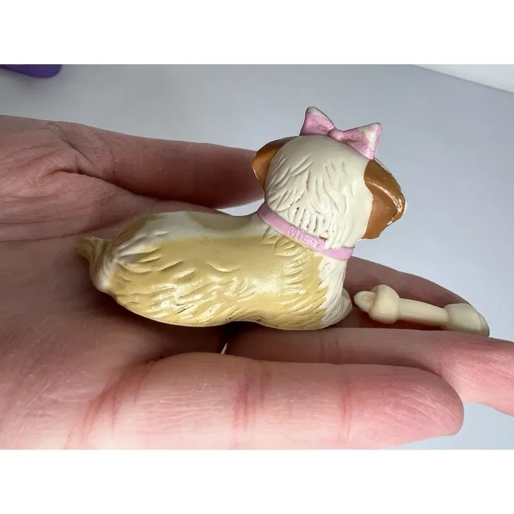 Vtg Kenner Littlest Pet Shop Dog St. Bernard w/ Basket & Bone